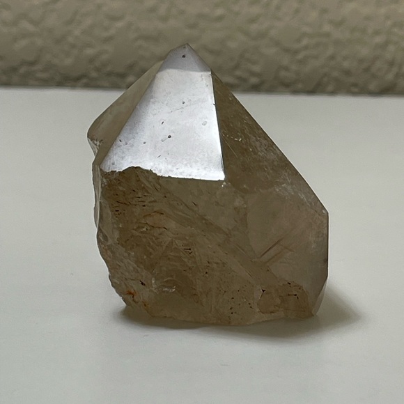 Rare Brazilian Citrine with Golden Rutile partially polished Tower - Picture 10 of 17